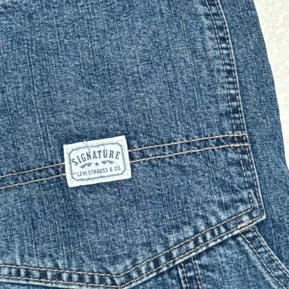 Signature by Levi Strauss & Co Carpenter Jeans Mens 44x32 Blue Workwear Utility